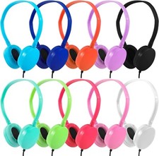 50-Multi Color Headphones For School Classroom Student Kids Bulk Wholesale 3.5mm