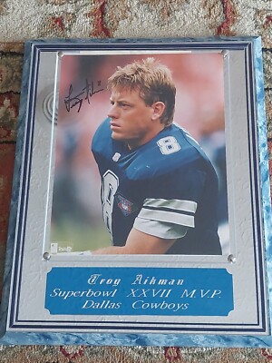 NFL Troy Aikman サインカード TROY AKIMAN SUPERBOWL XXVII M.V.P.