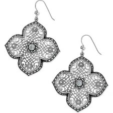 NWT Brighton SAHURI French Wire Drop Earrings Swarovski Crystal Flower MSRP $118