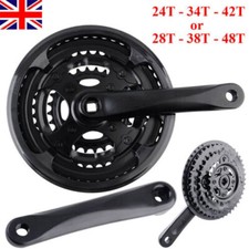 MTB Bike Triple Crankset 170mm 24T-34T-42T 28T-38T-48T Chainring Crank Arm Set