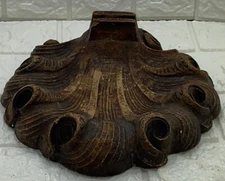 Vintage Wooden Cigar Rest With Match Book Holder Ashtray Lots Of Patina Aged