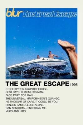 BLUR. THE GREAT ESCAPE. A4 ALBUM SONGLIST PRINT. | eBay