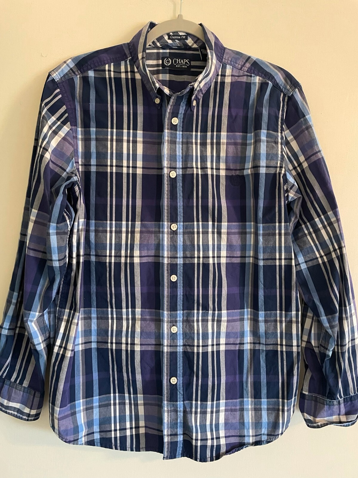 Chaps, Men's Dress Shirt, Classic Fit, Medium, Long S… Gem