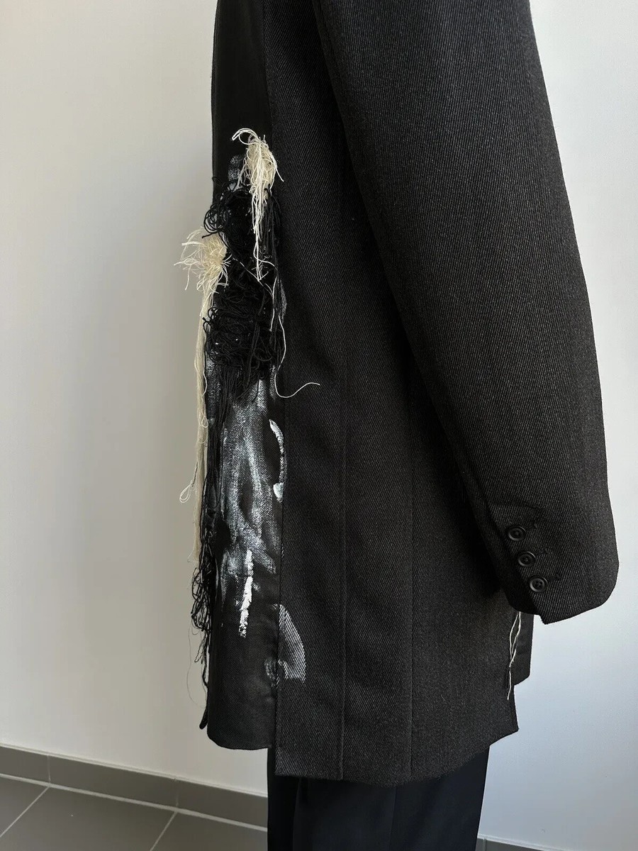 Yohji Yamamoto F/W 20 Pour Homme Threads Coat Panelled Yohji Yamamoto F/W 20 Pour Homme Threads Coat Panelled
