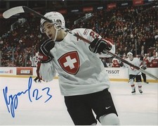 Switzerland Philipp Kurashev Signed Autographed 8x10 NHL Photo COA #13