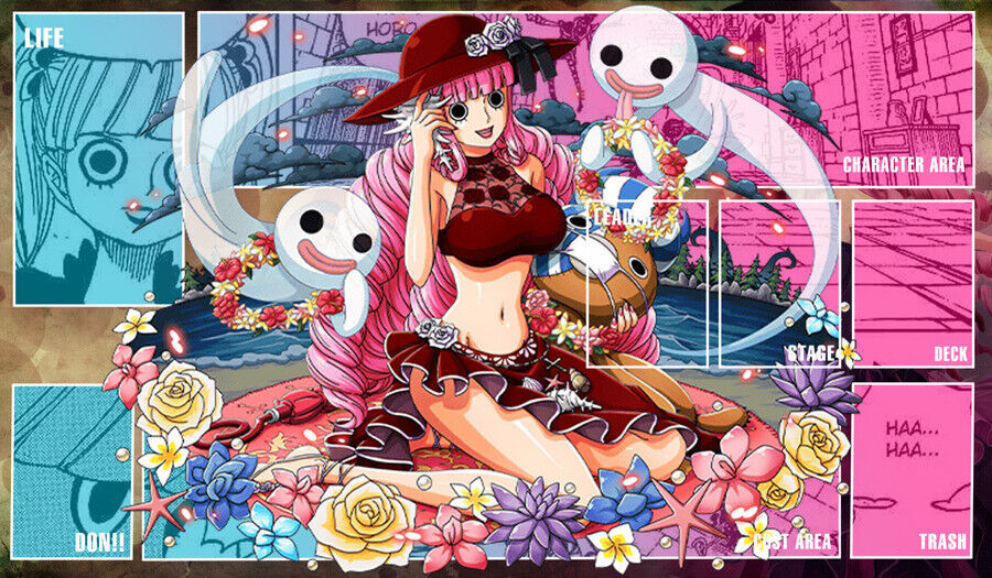 OP One Piece Perona Ghosts Dress Skirt Playmat TCG CCG Playmat Custom Card  Mat