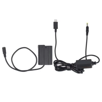 KJ-VERTRIEB DC-Kuppler + USB Typ-C Adapterkabel - für Nikon EP-5B EN-EL15 EN-EL15a EN-EL15b