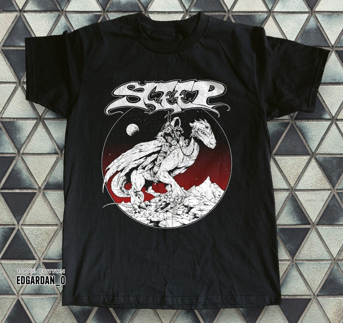 SLEEP DRAGONAUT Album Doom Metal Music Band Black T-shirt Size S