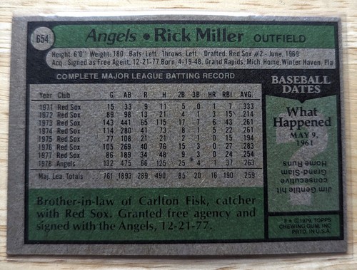 1979 Topps Baseballkarten unterschiedliche Bedingungen. Siehe Fotos. Rabatte verfügbar - Bild 134 von 144