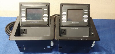 Lot of 2 Crestron C2N-FT-TPS4-B FlipTop Touch Screen Control Centers