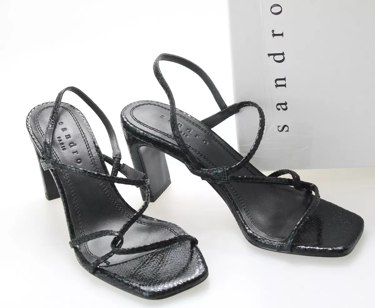 SANDRO Faye Shoes Women s EU 36 UK 3.5 Snakeskin Leather Strappy Sandals