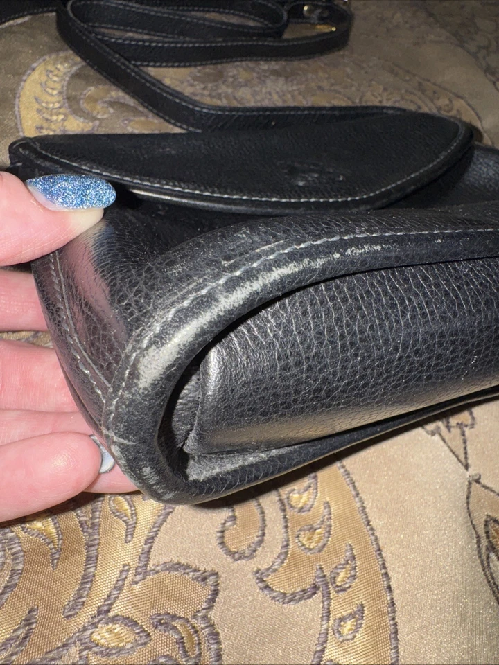 Cartera Bandolera de Cuero Negra Didier Lamarthe De Colección Clásica ¡Adorable Bolso de Mano! Foto 4 de 4