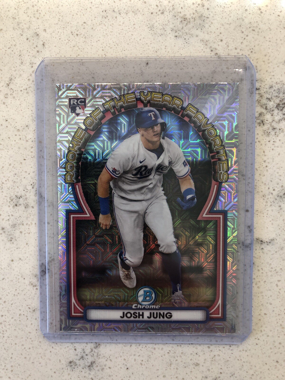 2023 Bowman Chrome Mojo Rookie Of The Year Favorites Josh Jung RC Texas Rangers
