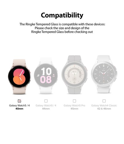 Samsung Galaxy Watch 5 / 4 40mm Ringke Verre Trempé Protecteur d'écran - Photo 3 sur 31