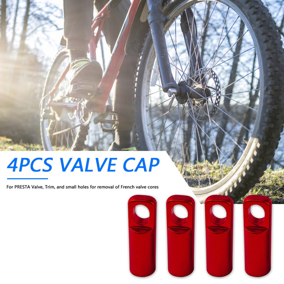 A Bike Tube Tyre Presta Valve Cap Aluminum Alloy French Bicycle Tire