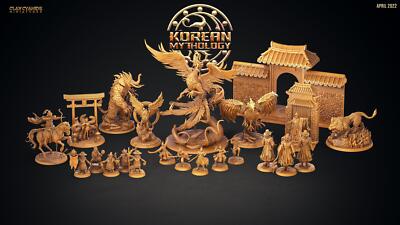 3D Printed Clay Cyanide Korean Mythology Full Set Ragnarok D&D