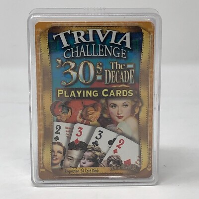 Flickback Trivia Challenge THE DECADE  30s Playing Cards SEALED