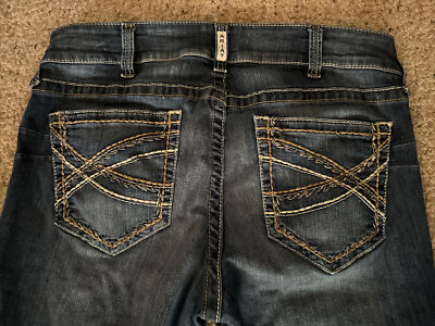 Ariat Real Denim Women s Mid Rise Boot Cut Size 33R~ACTUAL SIZE~36X33~ MINT