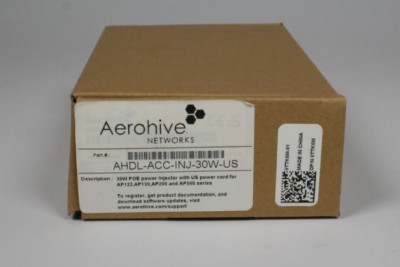 NEW Dell AP100 200 & 500 series AEROHIVE NETWORKS 30W POE power injector TTK6M