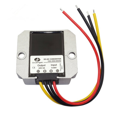 9-40V to 24V DC power converter 9V / 12V / 19V / 24V / 30V to 24V 2A 48W
