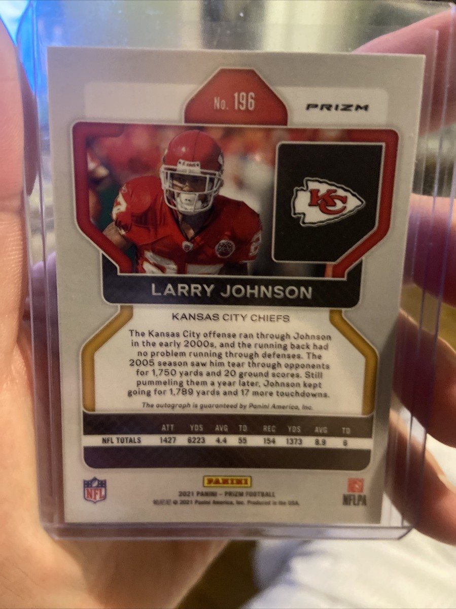 2021 Panini Prizm #196 Larry Johnson Auto Autograph Silver Prizm