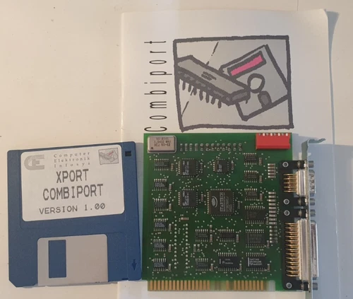 16-Bit ISA Karte Seriell und Parallel ST16C550CJ Xport Combiport mit Treiberdisk
