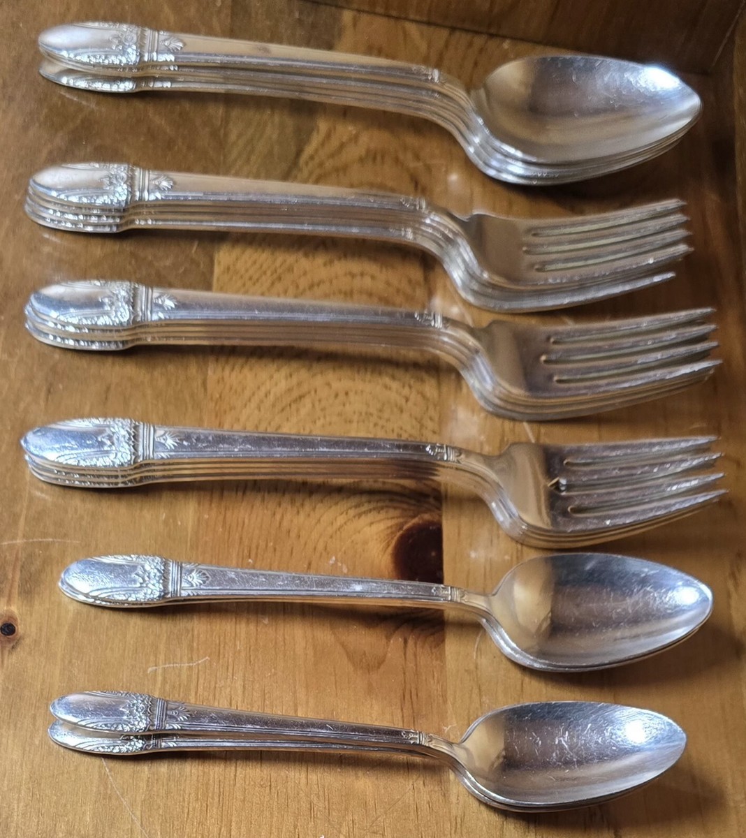 1847 Rogers Bros IS Silverplate Flatware Adoration Pattern Lot Of
