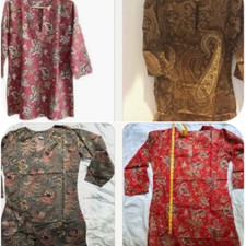 4 LIGHT WEIGHT COTTON TUNIC KURTI - NEW - SOME IN BAGS WITH NO TAGS - MEDIUMS