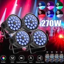 270W LED Par Stage Light 18LED DMX RGBW Disco Show DJ Lighting Aluminum Shell US
