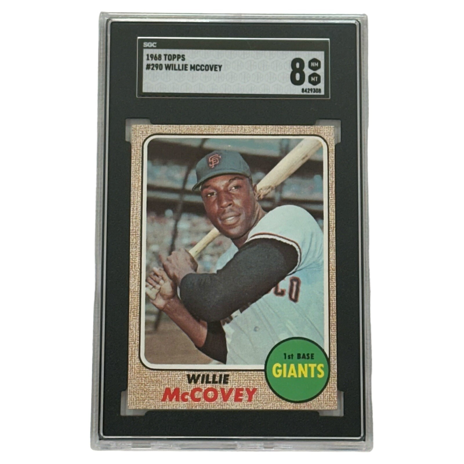 WILLIE McCOVEY 1968 Topps 290 San Francisco Giants MLB HOF SGC 8 NM-MT Near Mint
