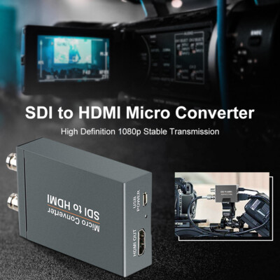 1 SDI In to 2 HDMI + SDI Out Mini HD Video Micro Konverter Audio Switcher