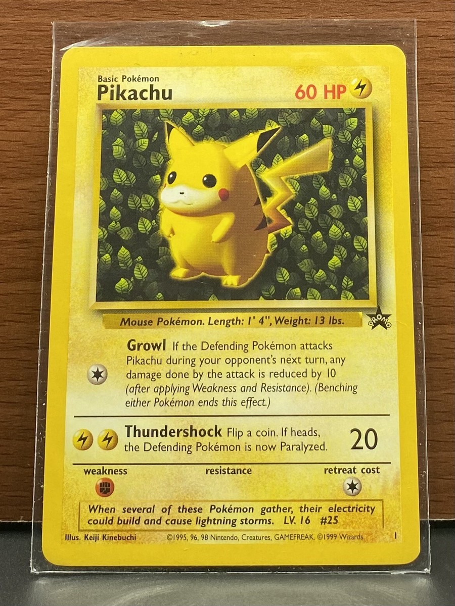 POKEMON Pikachu 1999 Black Star Promo Card #1 | eBay