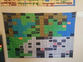 Legend of Zelda Dungeon  Maps (all 9) banner 40x60" tapestry 8 bit classic NES
