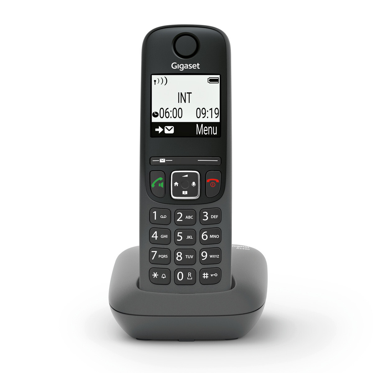 Gigaset Telefono Telefono Analogico/Dect Identificatore di Chiamata Nero AS490