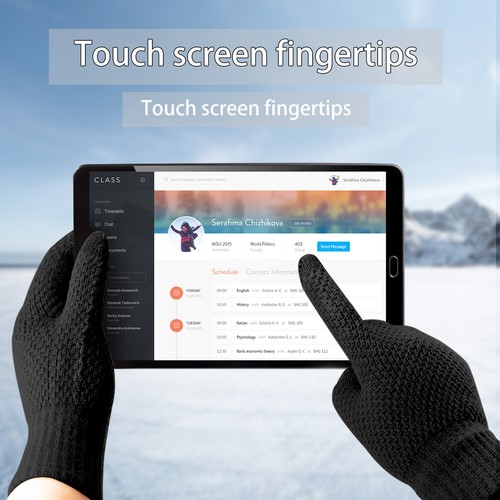 Winter Wool Warm Knitted Touch Screen Glove Mobile Phone Knitted Gloves MenWomen - Picture 60 of 107