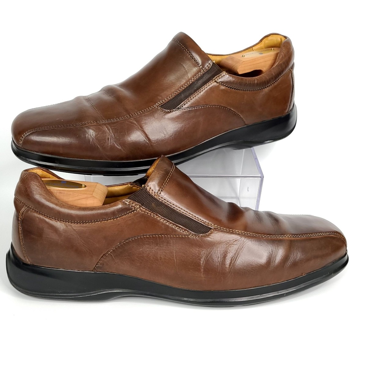 COLE HAAN MENS BROWN LEATHER NIKEAIR SOLE SLIPON LOAFERS SIZE 10.5 Cole Haan Nike Air Men main image 2
