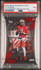 PSA 7 - 2022 Onyx Authenticated Limited Edition CJ STROUD RC Red Ink AUTO 19/25
