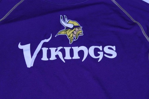 Men's Minnesota Vikings L L/S Athletic Shirt (Purple) NFL Team Apparel - Picture 2 of 2