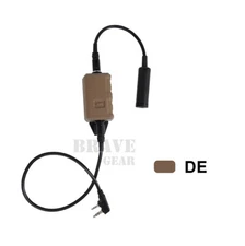 FCS V20 PTT Tactical Comtac III Headset RAC Radio Connector KN6 U174/U KENWOOD