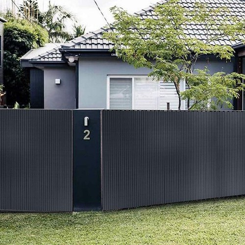 PVC Sichtschutz Sichtschutzmatte Sichtschutzzaun 90x400cm Anthrazit Balkon Zaun - Bild 6 von 6