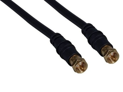 Cable coaxial tipo F M/M RG-6 - 3 pies/6 pies/12 pies/25 pies/50 pies/100 pies - Imagen 1 de 2