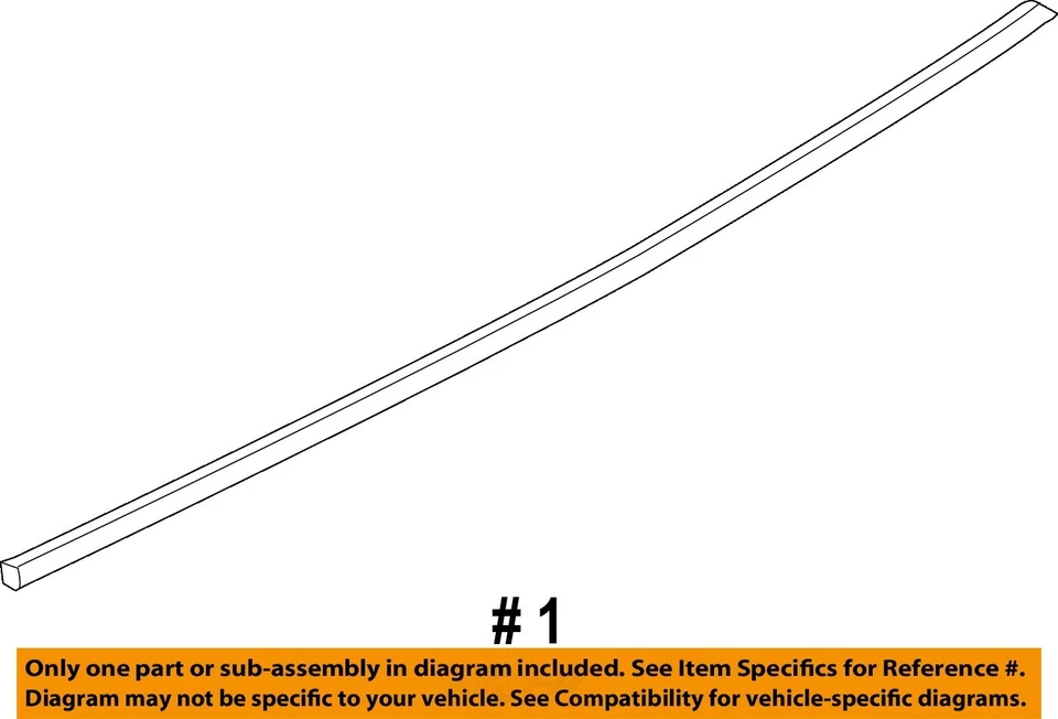 GM OEM 13-17 Malibu Limited, Malibu Puerta Trasera Exterior Moldura de Cinturón 23387833 Foto 2 de 2