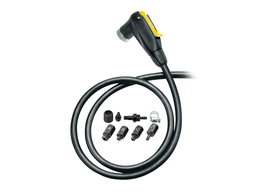 Усовершенствованный клапан Topeak SmartHead Presta /Schrader со шлангом 38: Подходит для большинства насосов