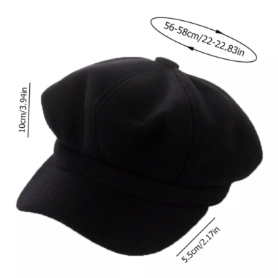 Ladies Girl Wool Blend Baker Women Boy Peaked Cap Newsboy 