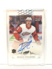 2018-19 Upper Deck Clear Cut Rookies Dennis Cholowski #CCR-DC Rookie Auto RC