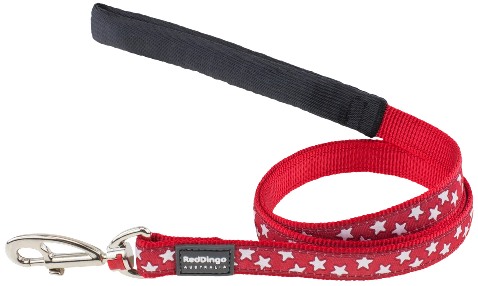Red Dingo Collar or Lead - Red with white stars - Image 2 of 2