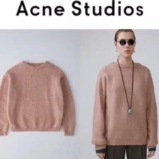 ACNE STUDIOS Mohair Dramatic Sweater in Pink Size XS