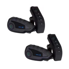 2Set Motorcycle Bluetooth Intercom Headset Headphone for Helmet NFC FM GPS