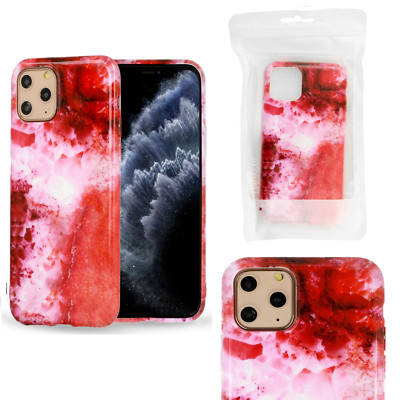 XIAOMI REDMI NOTE 9 PRO - MARBLE SILIKON Stein Hülle Glitzer Case Handy MUSTER 5