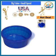 Pets Crock Style Heavyweight Jumbo Dog Bowl 106 OZ Blue Food Water Dish
